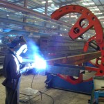 A welder in a Vietnamese factory under the ILO's Factory Improvement Programme. Photo by International Labor Organization, 12 January 2008. Licensed under CC BY-NC-ND 2.0 Generic